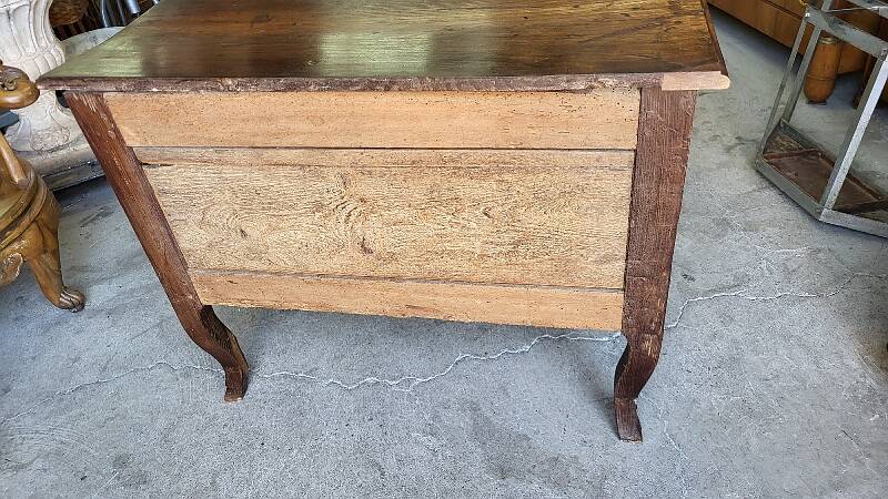 Commode louis xv 2 tiroirs en chene clair du xviii ème siecle ref je