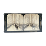 Photographie ancienne stereo, stereograph, luxe albumine 1903 Pont de Brooklyn, New-York