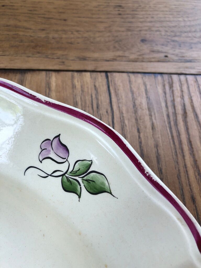 10 flower plates Sarreguemines Lyon