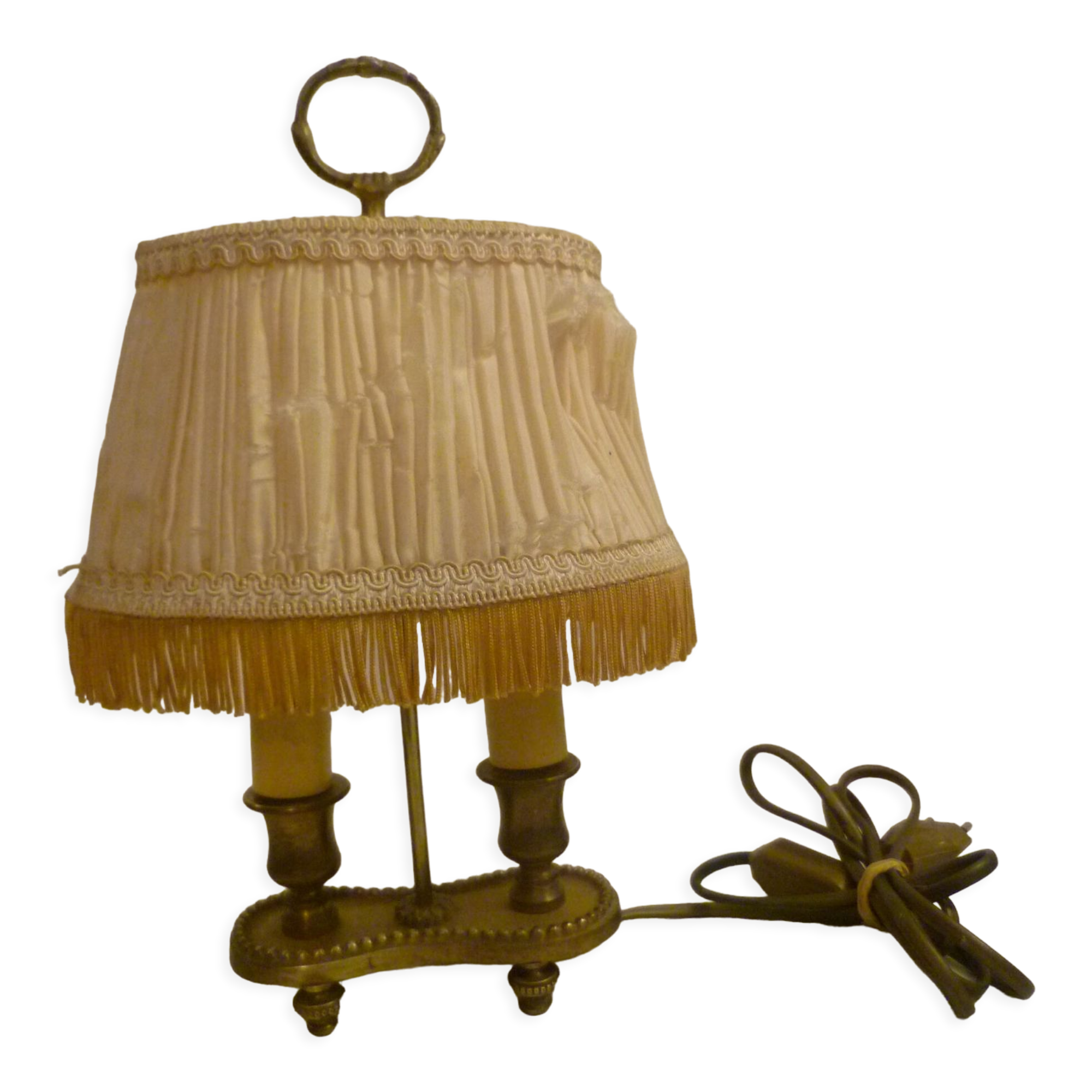 Lamp bouillotte in bronze / brass 2 fires collector