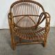 Rattan armchair bamboo wicker 70s vintage