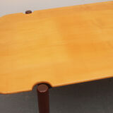 Table basse scandinave des années 1950 en teck et érable