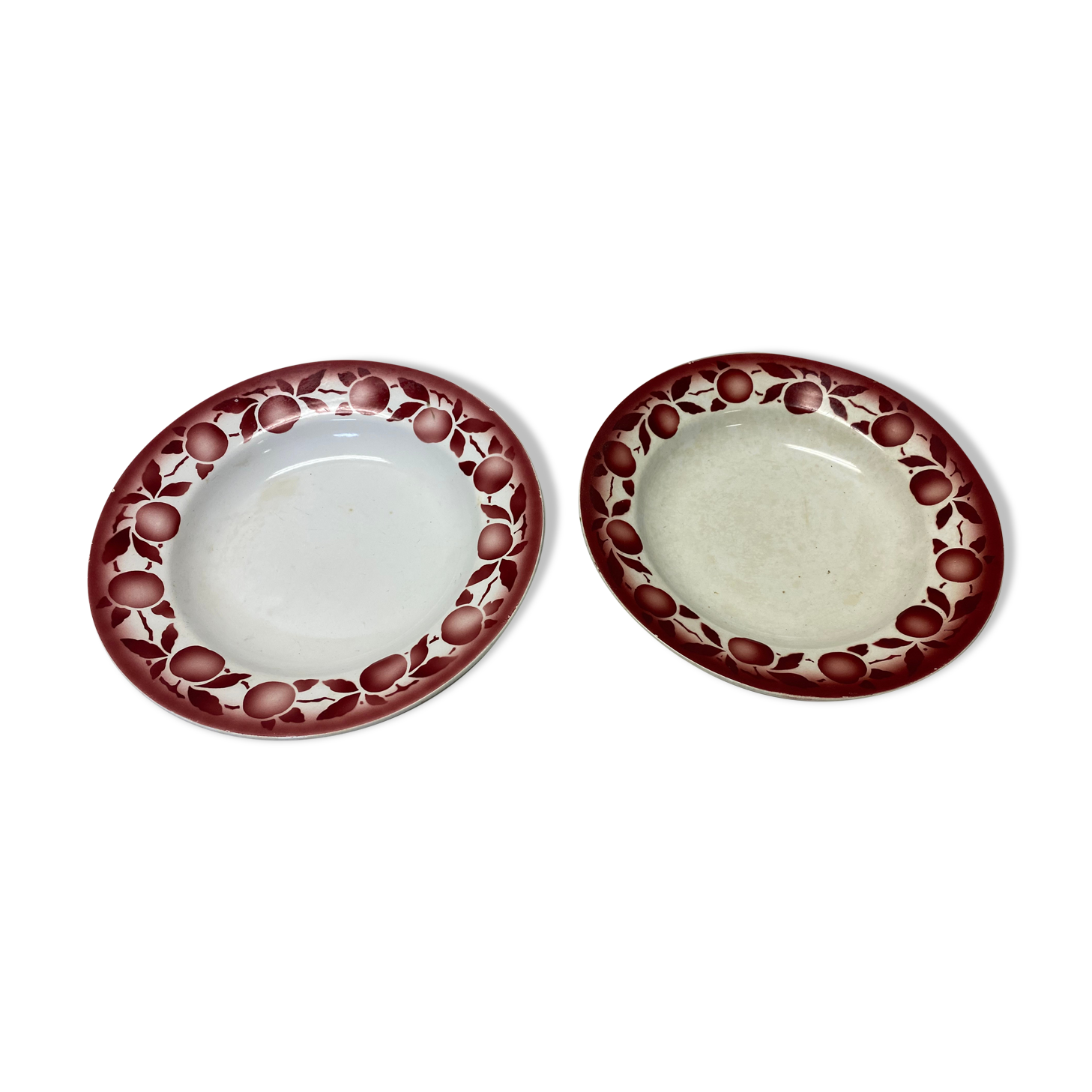 Set of 2 old plates Saint Amand