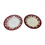 Ensemble de 2 assiettes anciennes Saint Amand