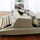 Machine à écrire vintage Hermès Media 3 vert menthe Rare