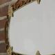 50s oval brass mirror - 38x69cm