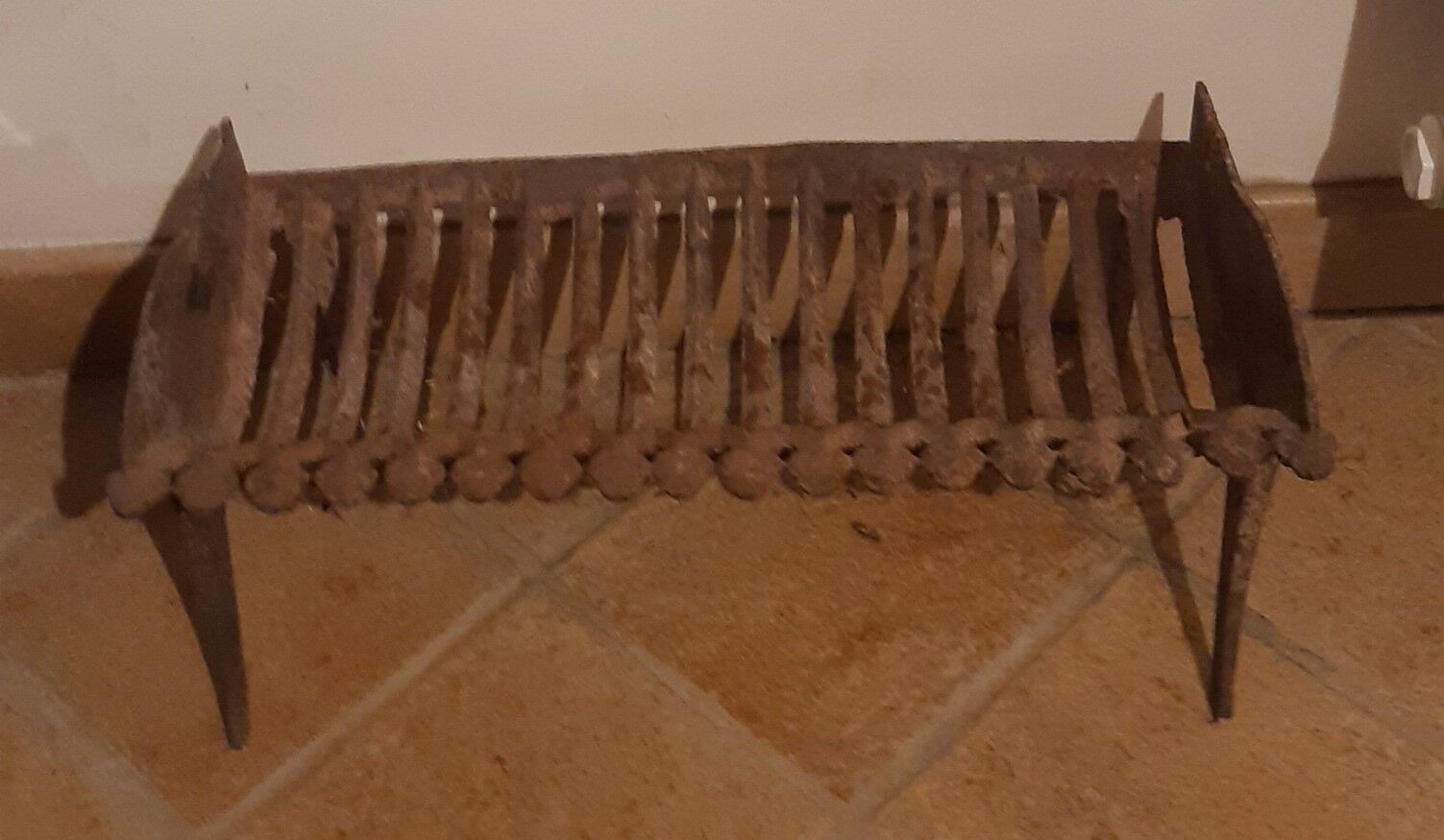 Wrought iron log holder