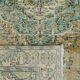 Vintage Turkish Carpet Floral Medallion Beige Green 280 x 166 cm