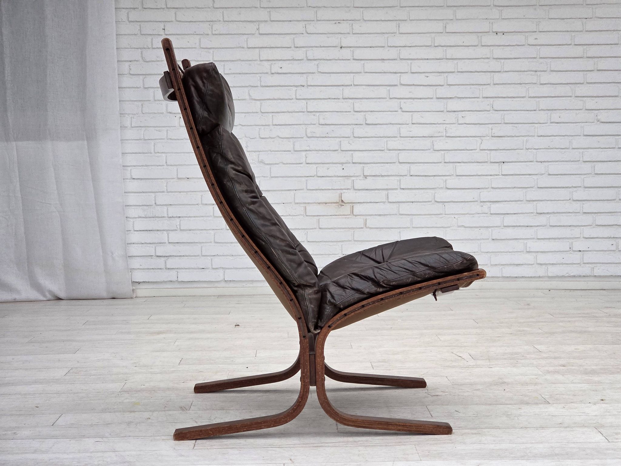 1970s, Norwegian design by Ingmar Relling, model "Siesta", leather.