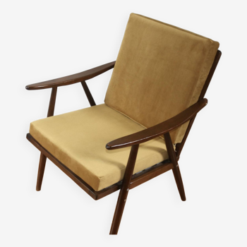 Fauteuil scandinave vintage boomerang 1960