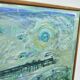 Abstract impressionism painting - Turquois Town with Animals