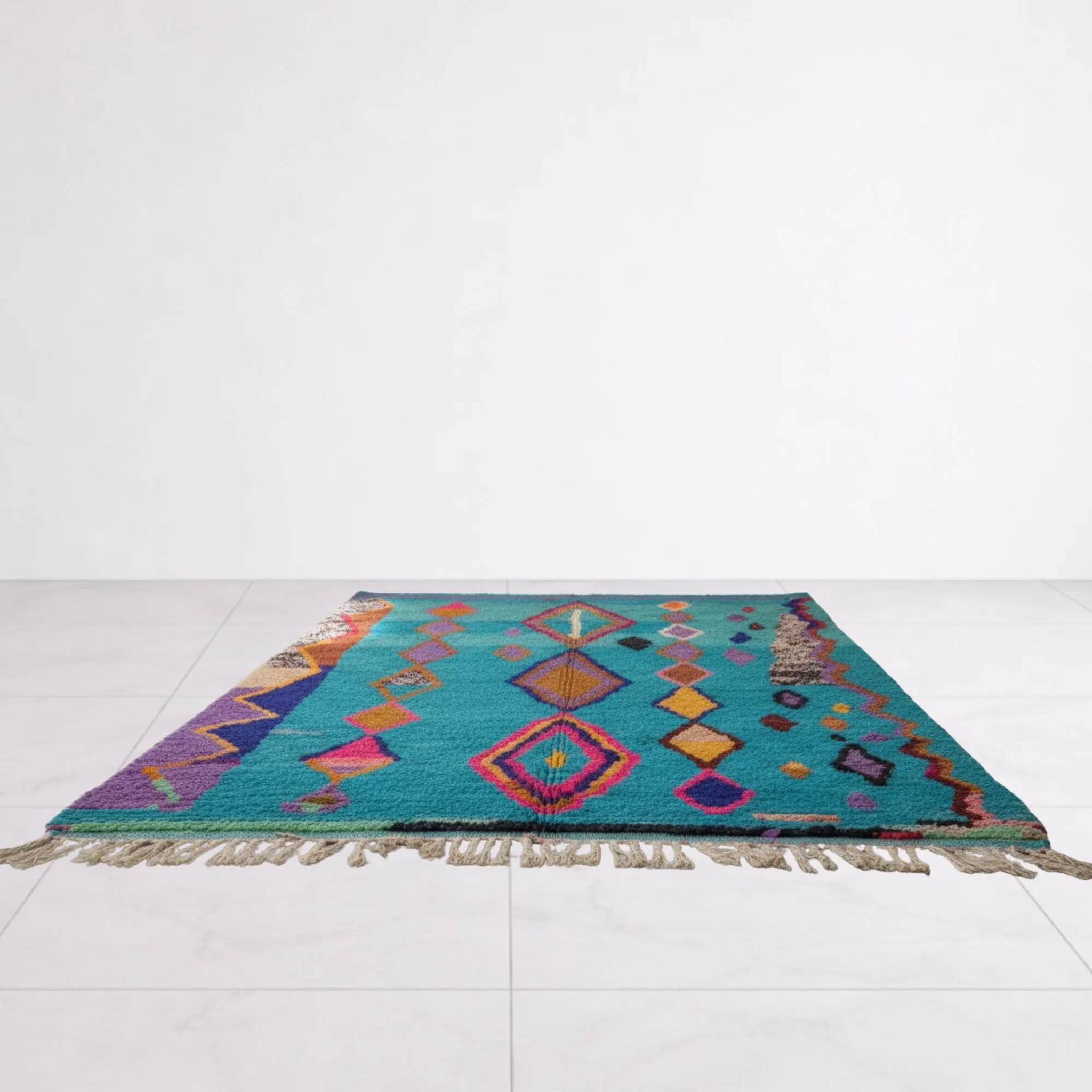Tapis berbère en laine naturelle 2.5 x 1.5 m