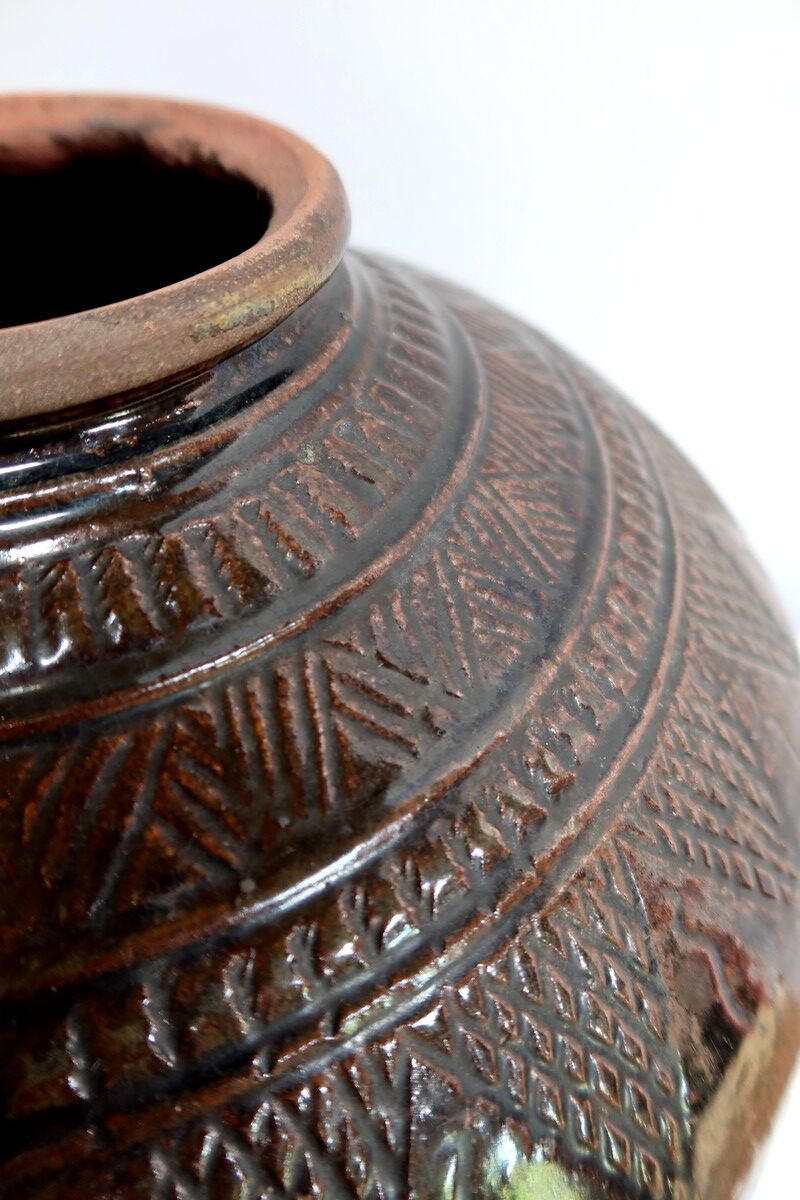 Glazed terracotta panse - 1900