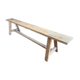 Large raw wood bench