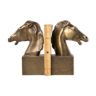 vintage bookend, brass horse, brass animals, paperweight, library, office,paperweight,