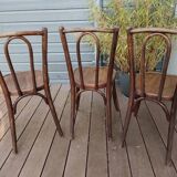 Trio of Baumann bistro chairs 1920