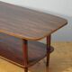 Scandinavian style coffee table from the 50s, rosewood & ceramic