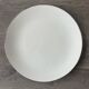 Dessert set – 6 white porcelain plates with silver trim – Seltm