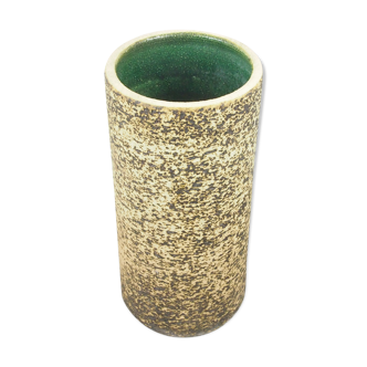 Vintage mid century ceramic umbrella stand with bark structure