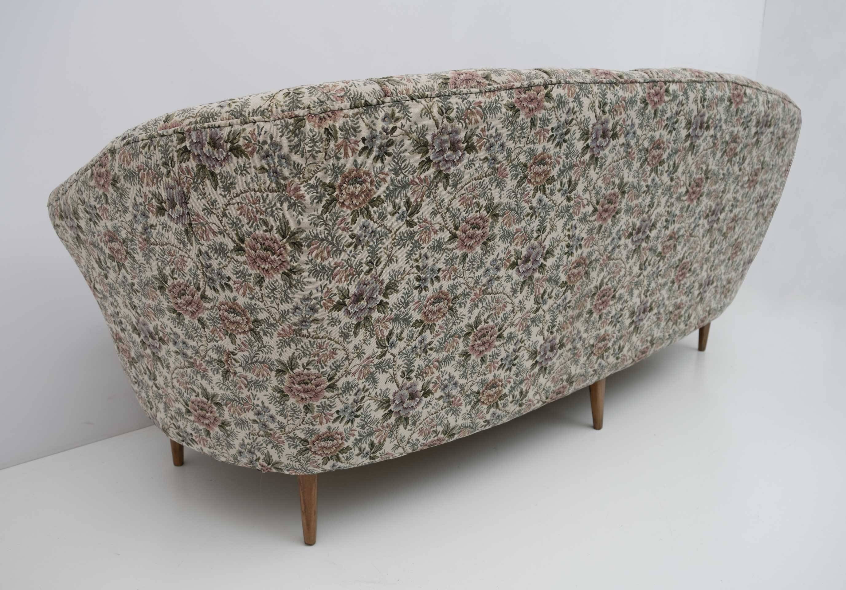 Ico Parisi Style Mid-Century Modern Italian Sofa, 1950s