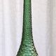 Grande bouteille verte Génie Empoli en verre bullé, Italie 1960s