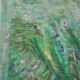 Abstract impressionism painting - Movement. Green Growth