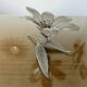 Flower ashtray in silver metal from the 60s and 70s