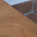 Scandinavian coffee table in ribbed wood