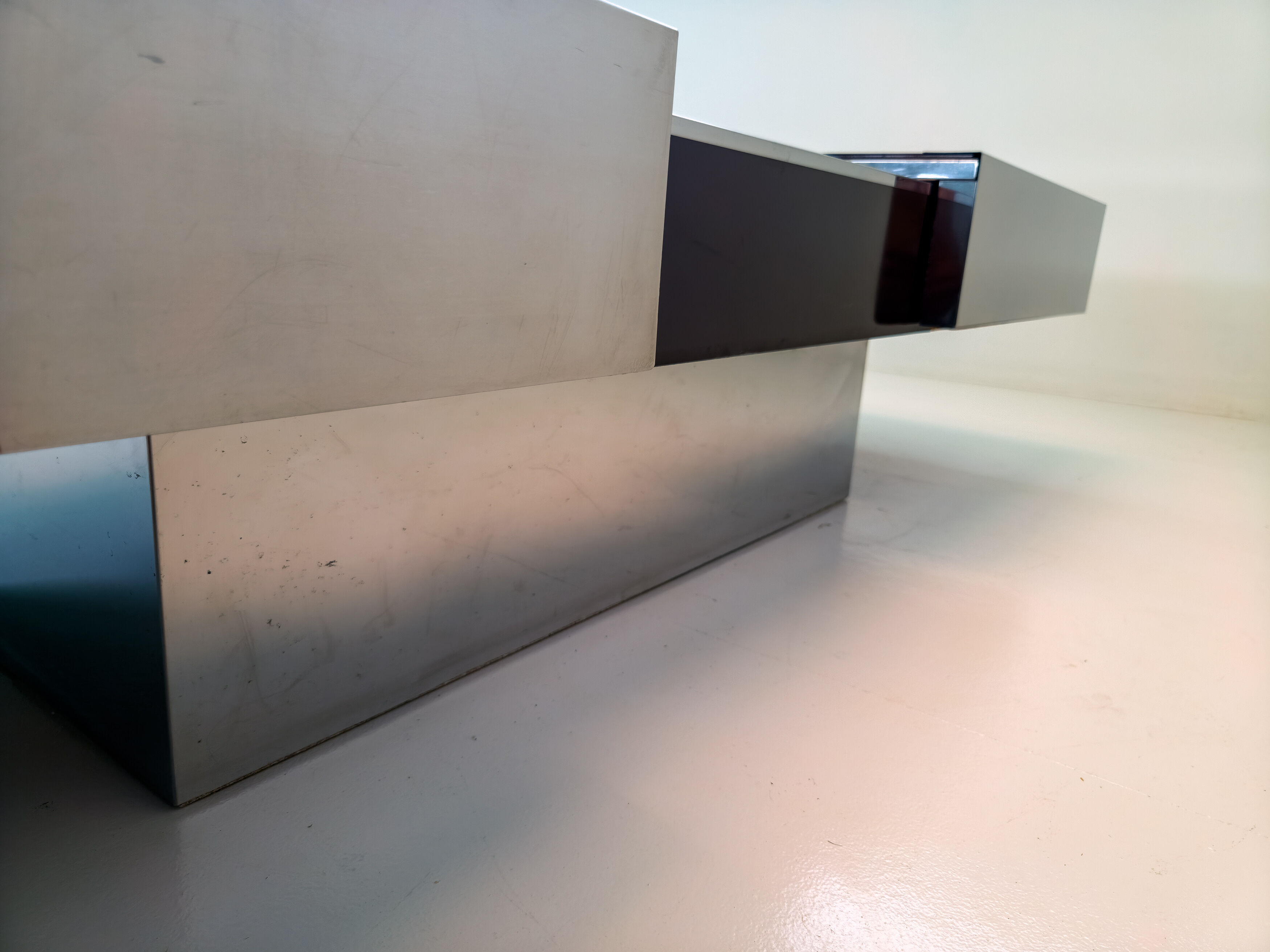Table basse bar extensible Cidue par Willy Rizzo – Italie, 1970