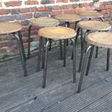 Nice stool of the 60s in metal and wood.