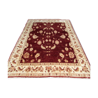 Afghan Zigler handmade carpet 184cm x 232cm 1980s