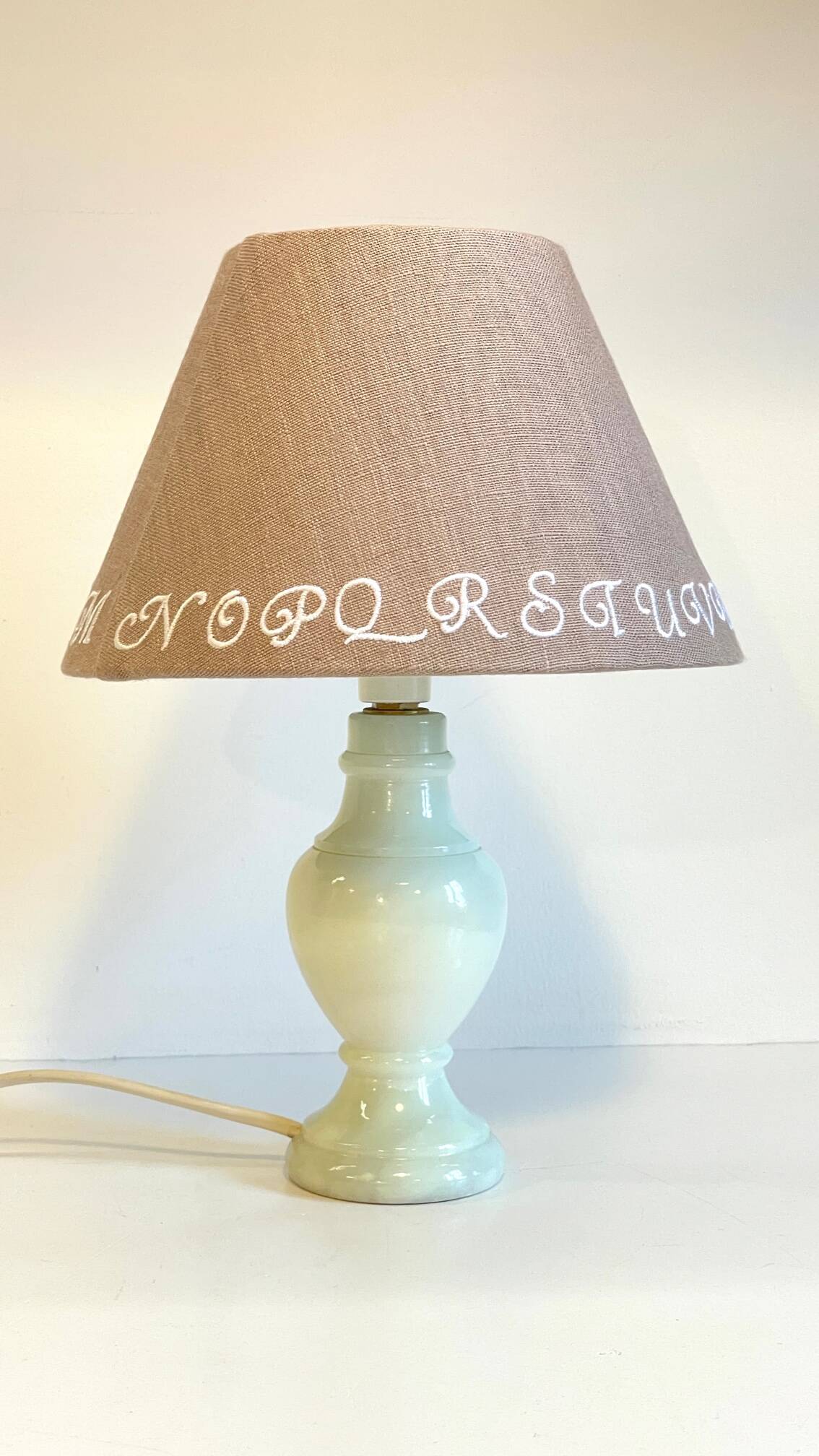 Vintage white marble lamp