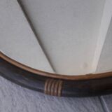 Round wooden mirror