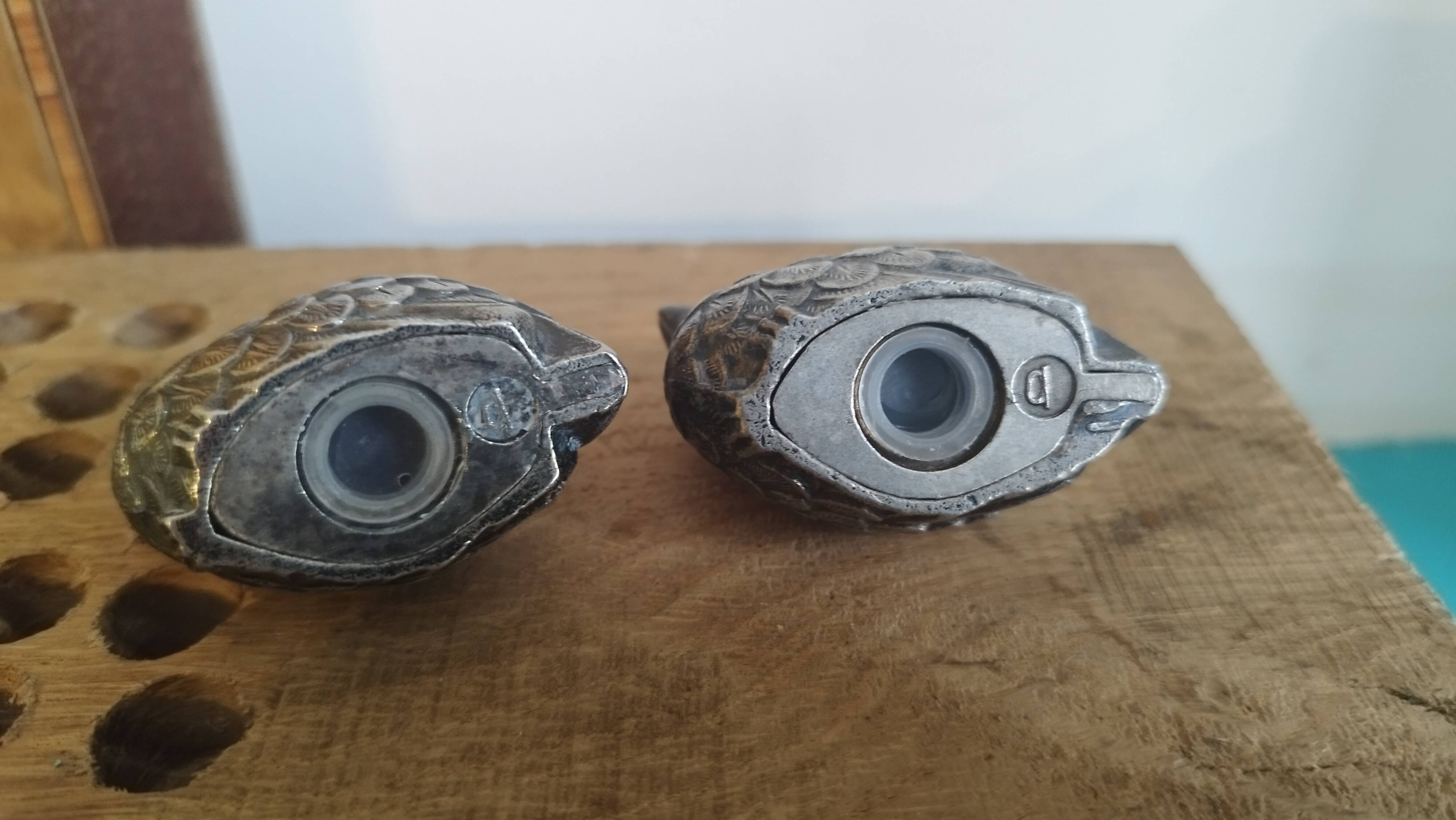Silver-plated Quail Partridge salt and pepper shakers