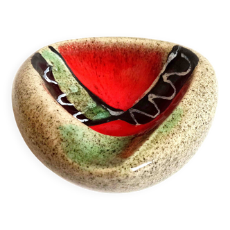 Ashtray or pocket emptier signed 60s Width 15.5 cm
