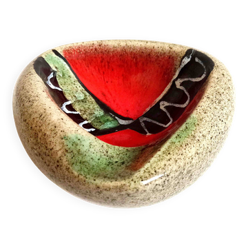 Ashtray or pocket emptier signed 60s Width 15.5 cm