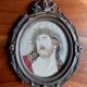 Framed tapestry portrait of Jesus Christ