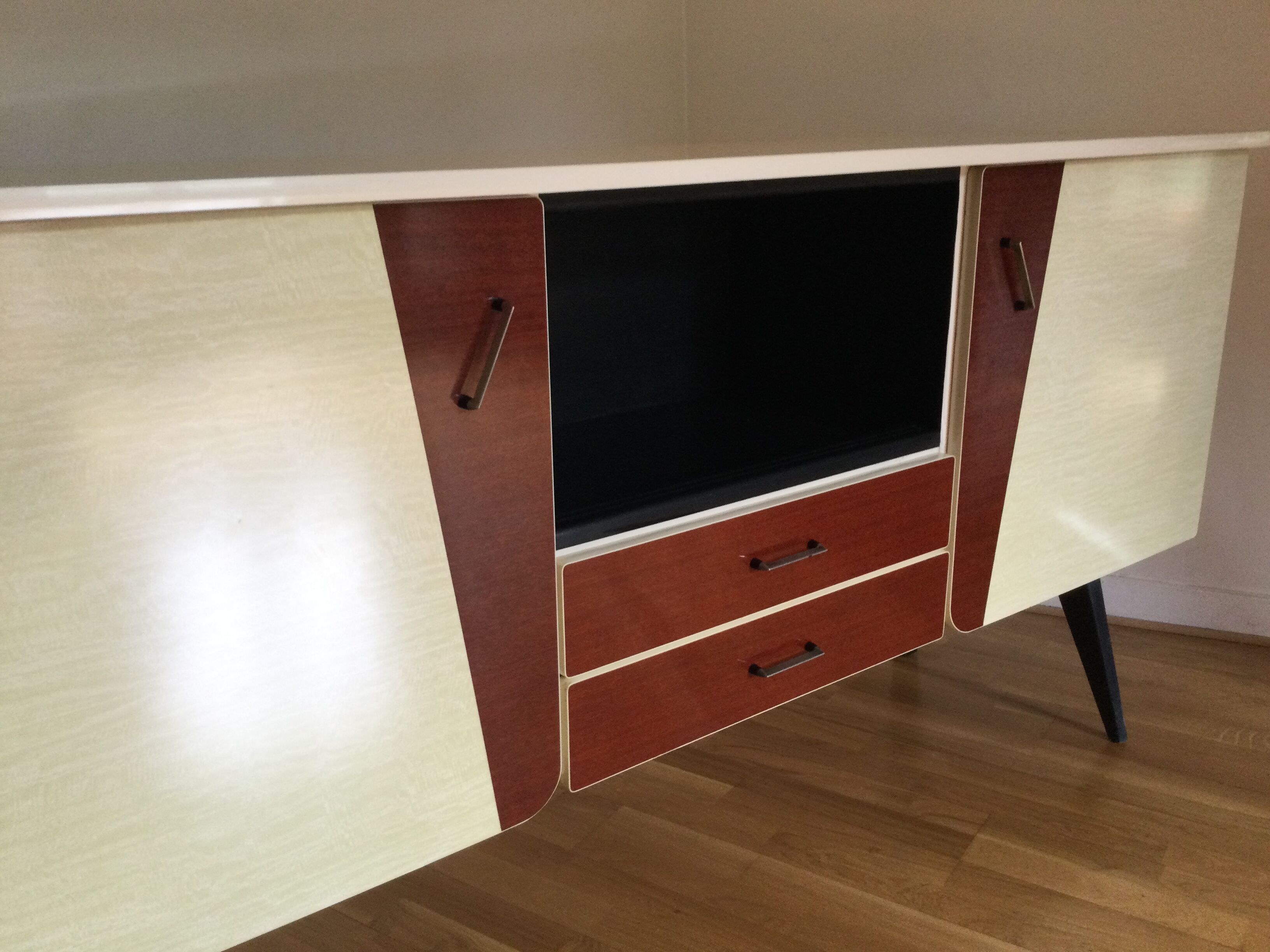 Enfilade vintage bois et formica