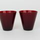 Four Kartio drinking glasses by Kaj Franck, mid-century style, from Nuutajärvi Nottsjö, Finland.