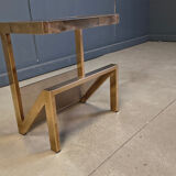 Brass magazine rack by Belgochrom, 1970s