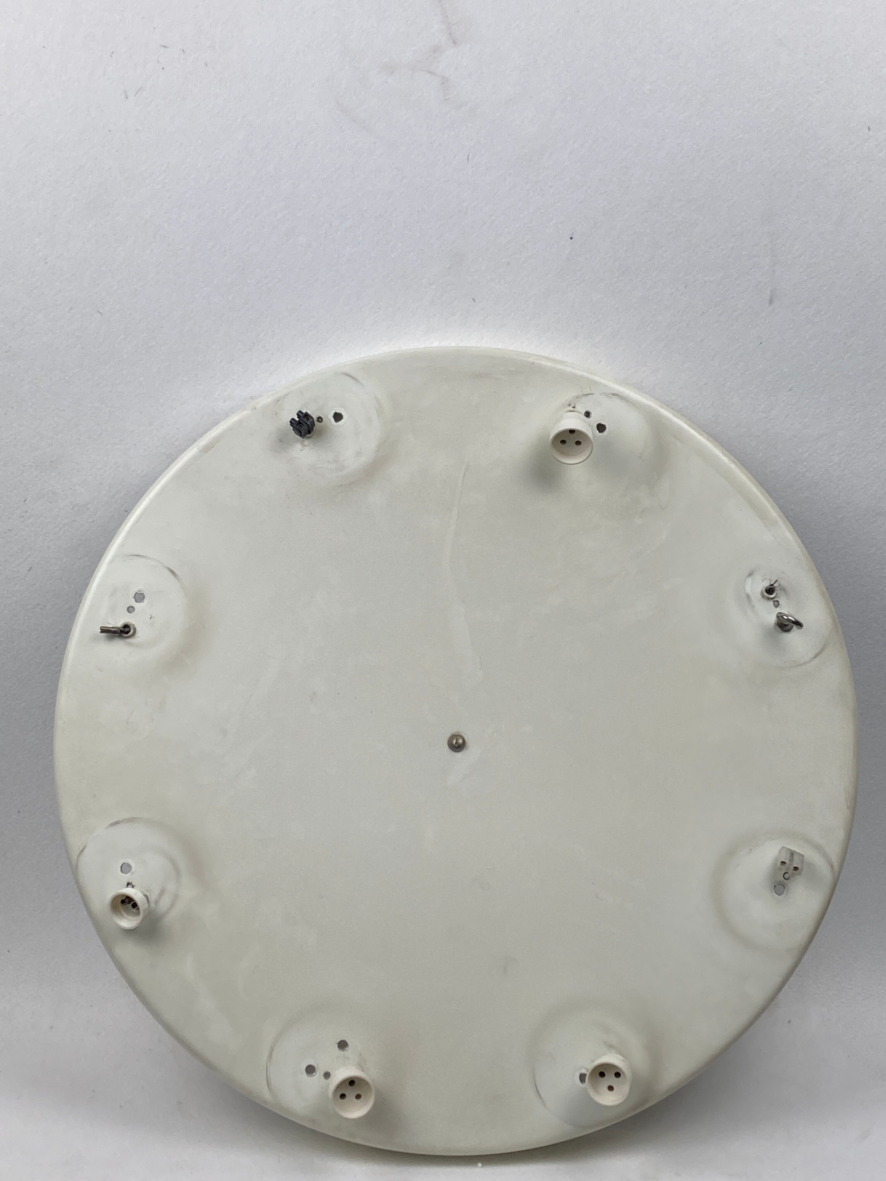 Cascade glass and teak lamp by Uno & Östen Kristiansson for Luxus, Sweden 1960s