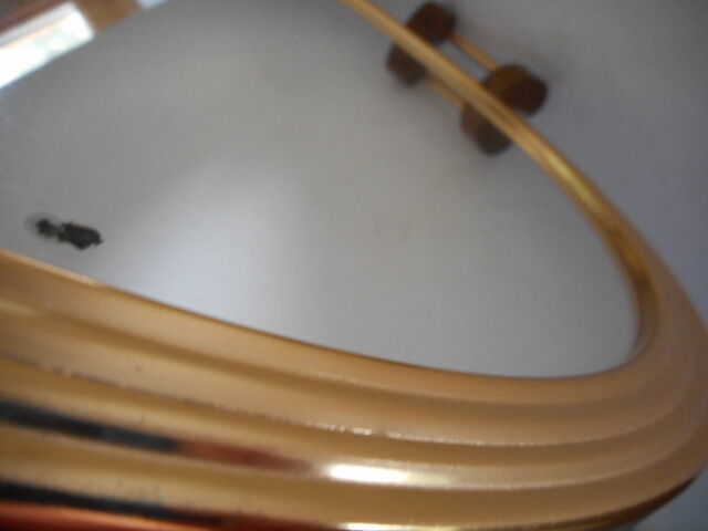 Wood and brass mirror tray 1940'