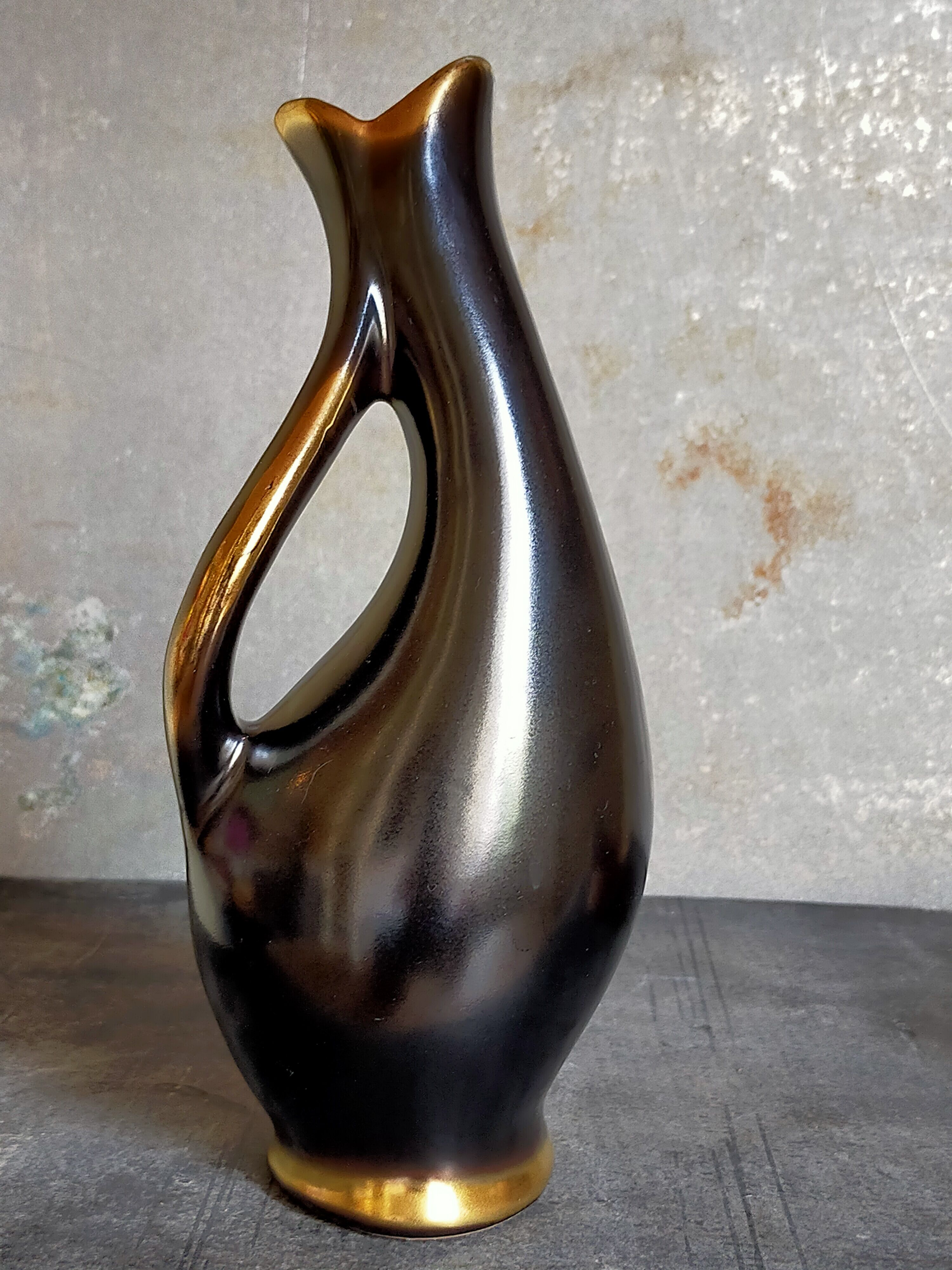 Soliflore vintage ceramic freeform