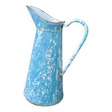 Pitcher enamelled blue and white 30s 40s