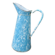 Pichet émaillé bleu et blanc années 30 40