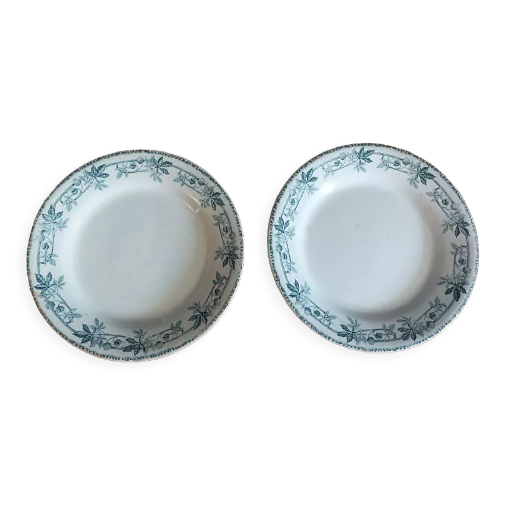 Set of 2 plates iron earth Chestnut