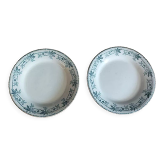 Lot de 2 assiettes plates Terre de fer Marronnier