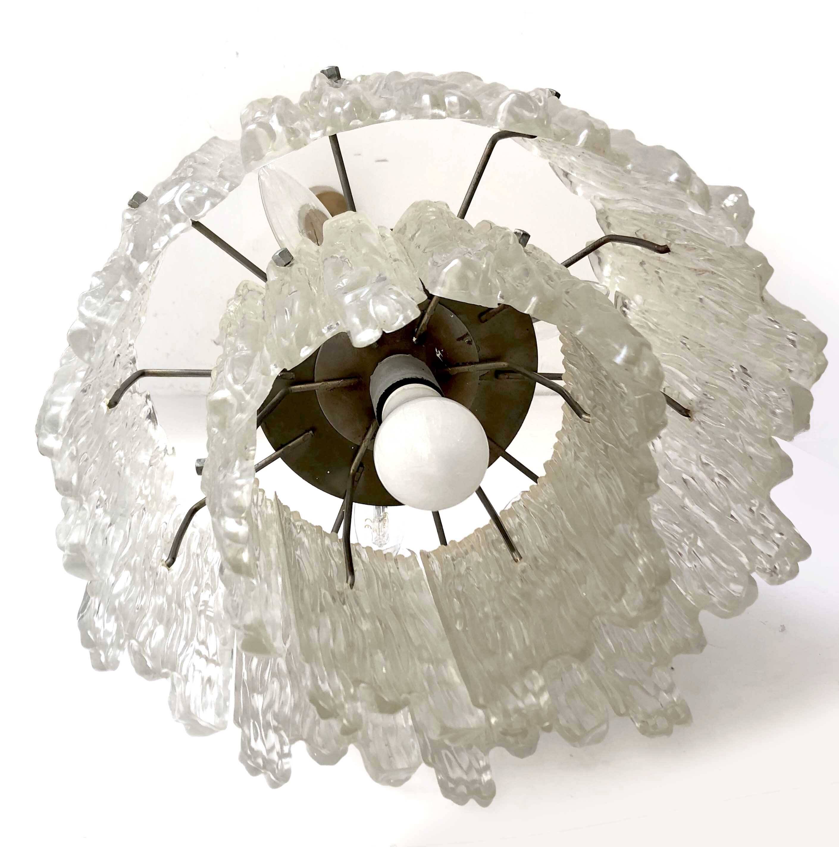 Ice frost pendant light by J. T Kalmar