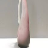 Purple, Pink and White Hand-Painted Ceramic Vase by Ariele, Turin, Italy