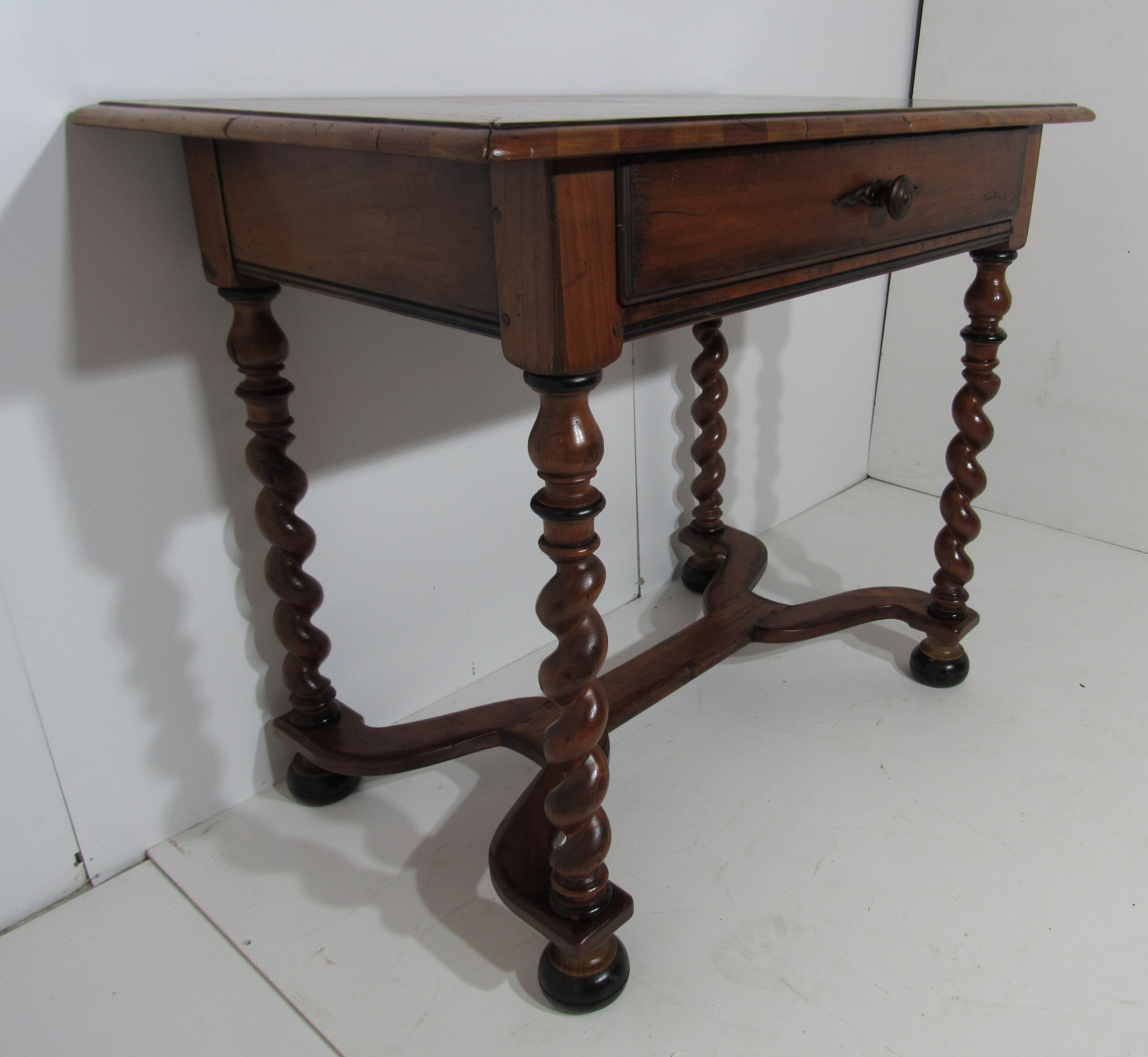 Marked writing table with 1 drawer